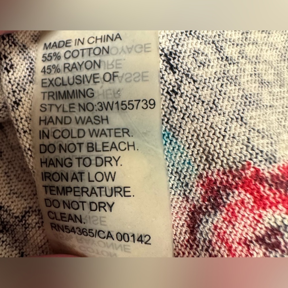 Nygard Collections Vibrant Beaded Floral Women's Blouse W/Netted Sleeves Size M - Picture 9 of 9